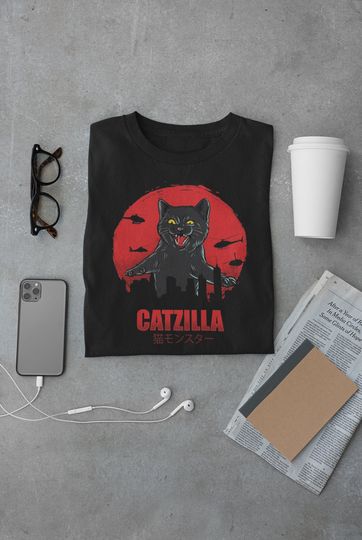 Discover Catzilla Shirt, Vintage Catzilla Shirt,Vaporwave Cat Shirt