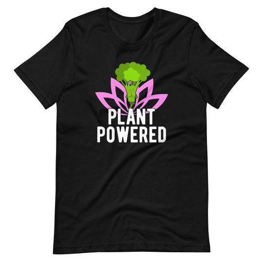 Discover Plant Powered Vegan Broccoli T-Shirt