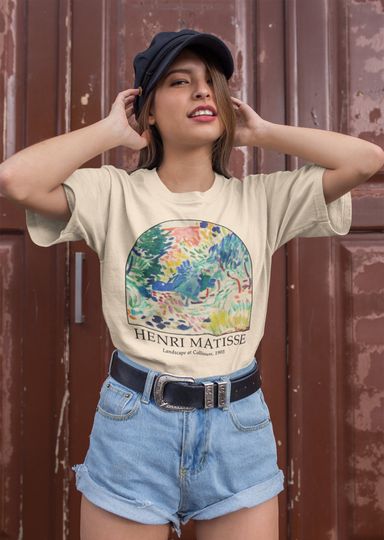 Discover Henri Matisse Art Shirt, Landscape at Collioure Famous Artist Vintage T-Shirt