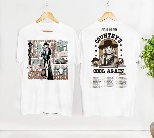Discover 2024 Lainey Wilson Country's Cool Again Tour Shirt, Lainey Wilson Fan Shirt