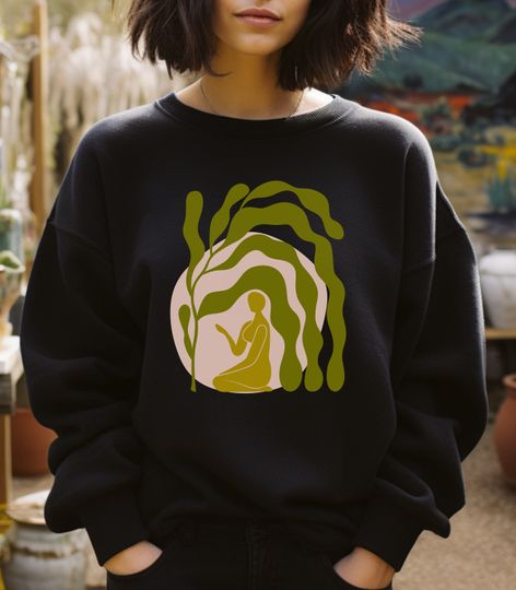 Discover Matisse Sweatshirt Matisse Inspired Nature Print Art Lover Sweatshirt