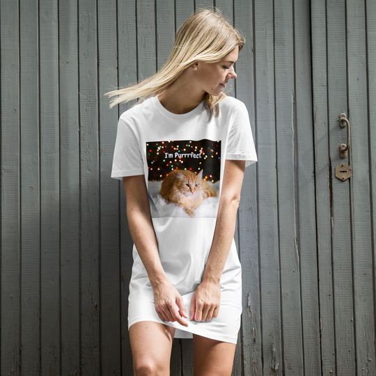 Discover I'm Purrrfect Adorable Cat Lover T-shirt Dress