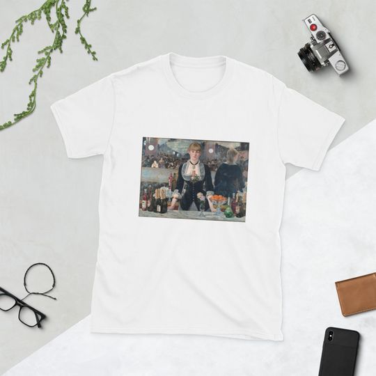 Discover Edouard Manet - A Bar at the Folies-Bergre (1882), Unisex T-Shirt