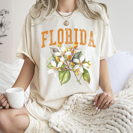 Discover Florida State Flower Vintage Tshirt