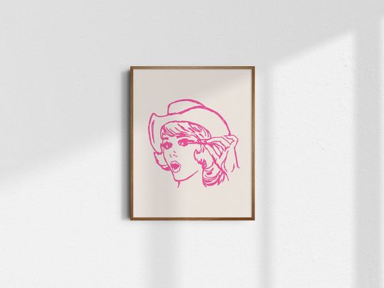 Discover Mascara Glam Cowgirl, Gicle Fine Art Print, Western Poster