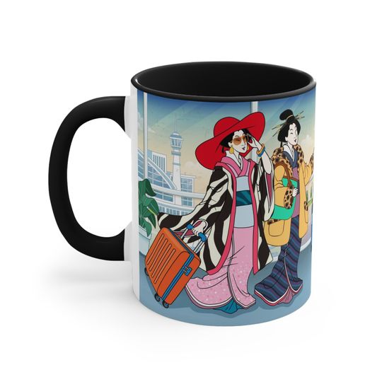 Discover Accent Mugs Travel Time Ukiyo-e, Ceramic Mugs