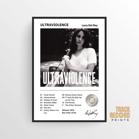 Discover Lana Del Rey | Ultraviolence | Album Cover Poster