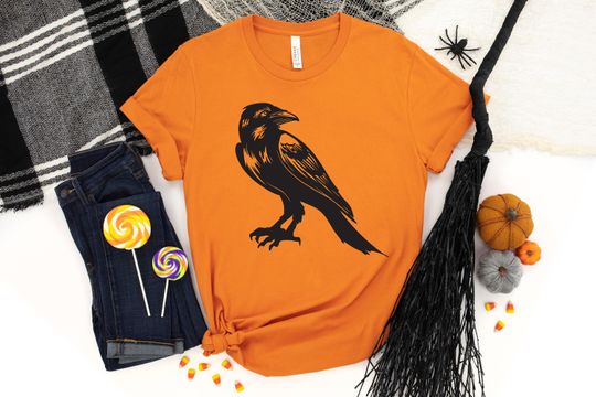 Discover Crow Tee, Raven Bird Shirt, Witchcore T-shirt