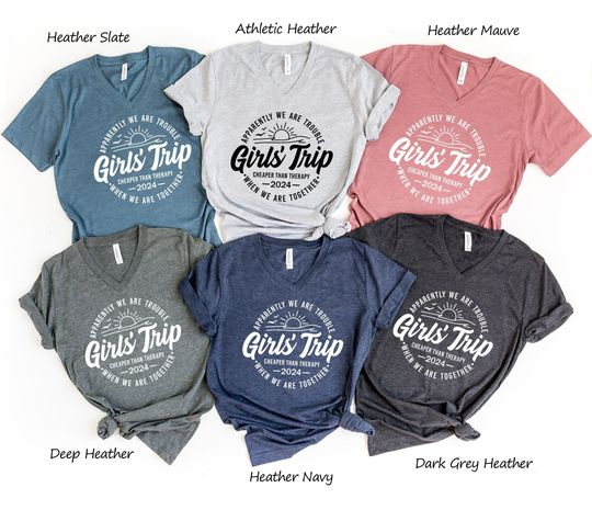 Discover Girls' Trip 2024 Shirt, Apparently We Are Trouble When We Are Together Shirt