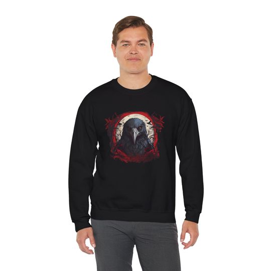 Discover Raven Sweatshirt, Bird Lover Gift Sweatshirt