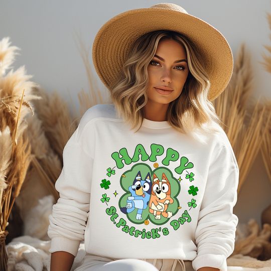 Discover St. Patrick's Day, Blue Dog Sweatshirt