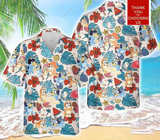 Discover BlueyDad Family Hawaiian Shirt