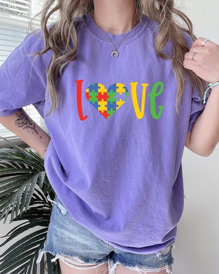 Discover Love, Shirt, Tee, Loving Autism Tee, Colorful Autism Tee