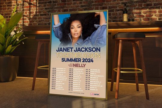 Discover Janet Jackson Together Again Summer 2024 (Janet Jackson, Nelly) Music Poster