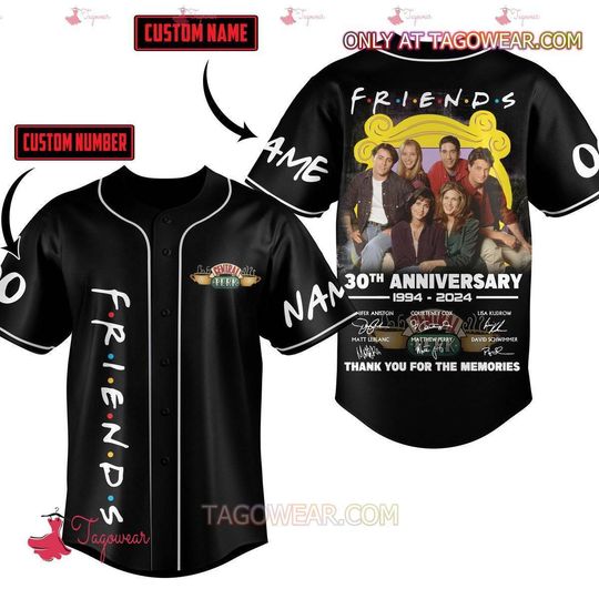 Discover Friends 30th Anniversary 1994-2024 Thank You Baseball Jersey