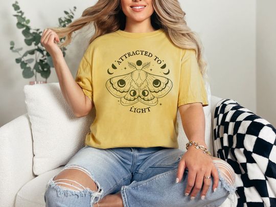 Discover Luna Moth T-Shirt, Geometric Metamorphosis Shirt