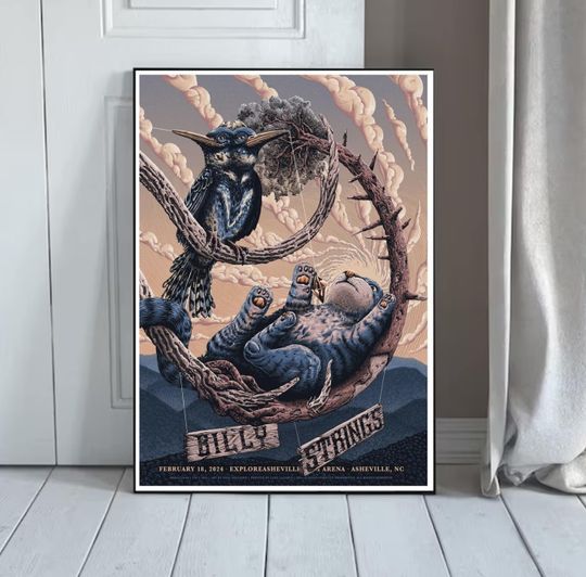 Discover Billy Strings Asheville NC Feb 18 2024 Neal Williams Poster