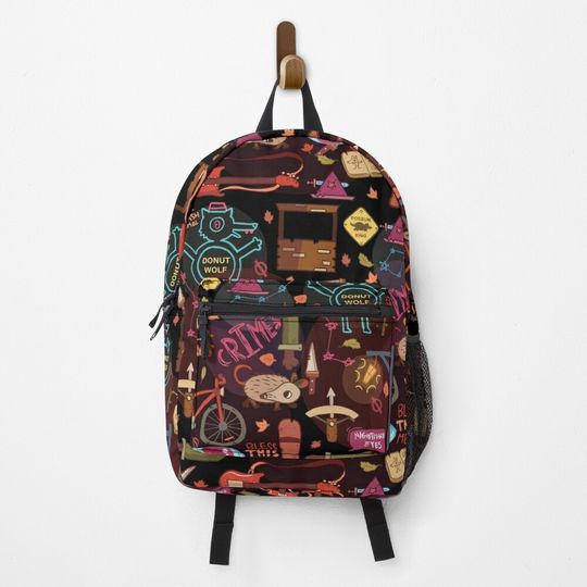 Discover Night in the Woods Weird Autumn Pattern Backpack