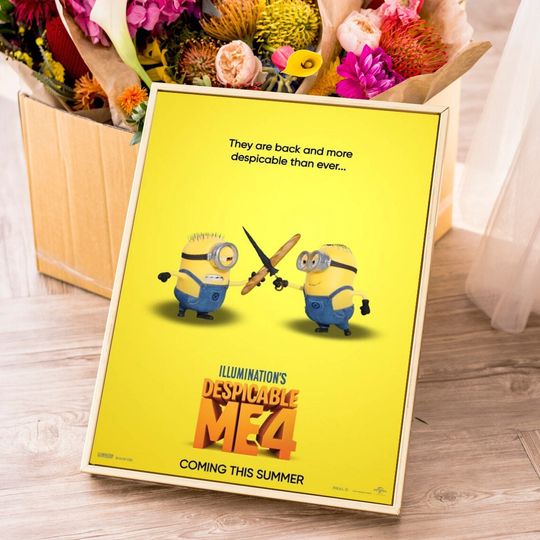 Discover Despicable Me 4 (2024) movie poster - film - movie - art poster