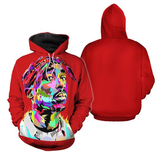 Discover Tupac Hoodie Painting Concept 3D Hoodie