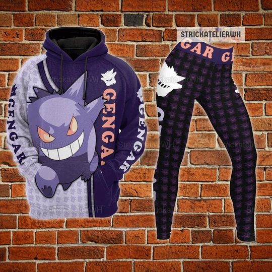 Discover Gengar Hoodie Legging Set, Gengar Ghost Legging
