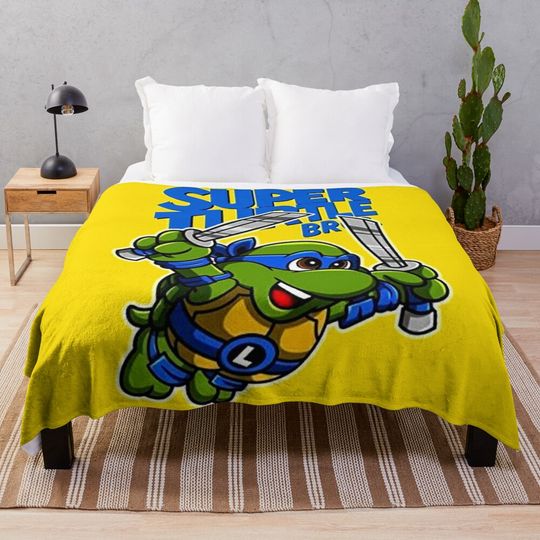 Discover Super Turtle Bro Leonardo TMNT Teenage Mutant Ninja Turtles Blanket
