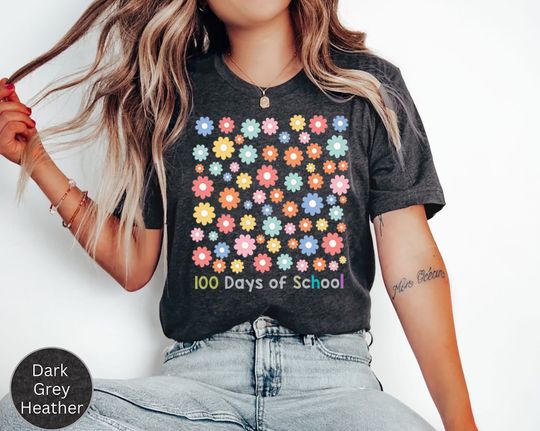 Discover 100 Days Flowers Shirt, 100 Days Of School Shirt,