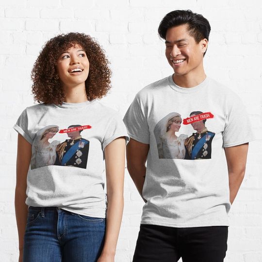 Discover Men Are Trash Charles and Diana  Classic T-Shirt