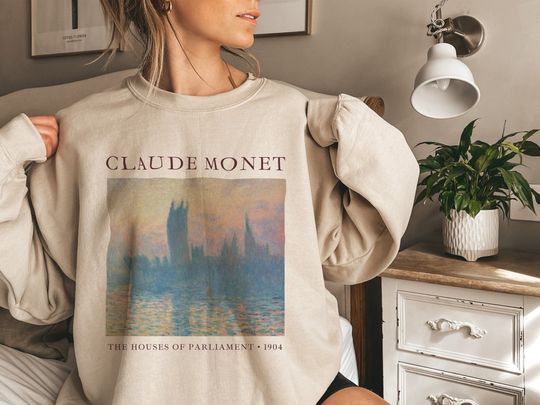Discover Vintage Aesthetic Crewneck | Claude Monet Sweatshirt