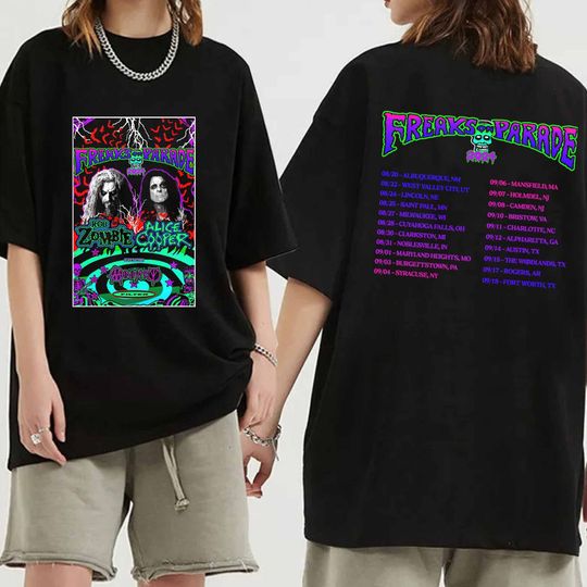 Discover Rob Zombie and Alice Coopers 2024 Tour Shirt, Rob Zombie and Alice Cooper Shirt