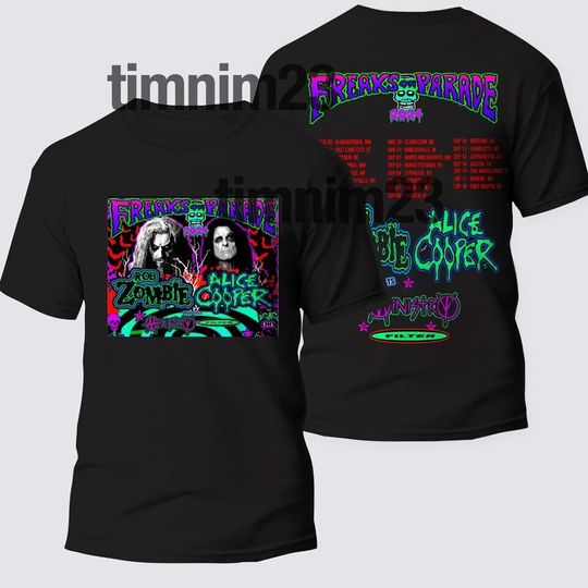 Discover Alice Cooper & Rob Zombie For The Freaks on Parade 2024 Shirt