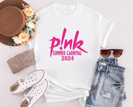 Discover Pink Singer Summer Carnival 2024 Tour Shirt, Pink Fan Lovers Shirt