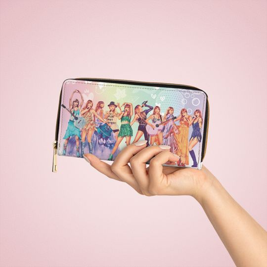 Discover The Taylorr Swifts Erass Tours Leather Wallet, Music Zipper Wallet, Gift For Her