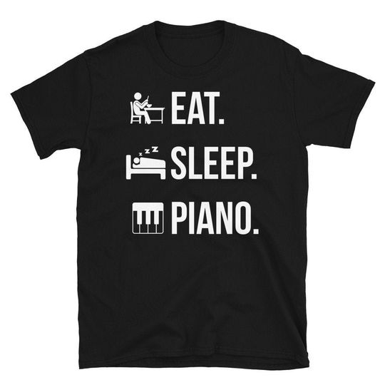 Discover Eat Sleep Piano, Student Pianist Piano Player T-Shirt