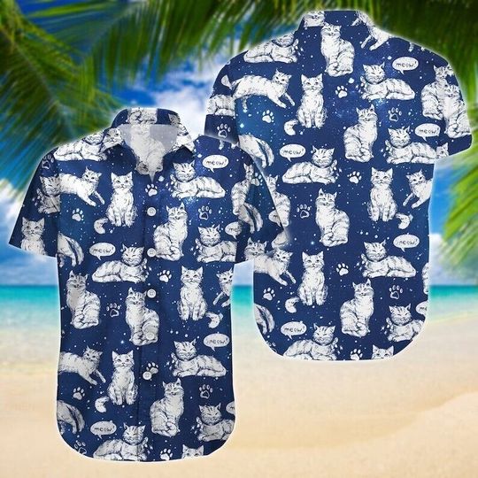Discover Funny Cat Hawaiian Shirt for Cat Lovers