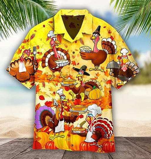Discover Chef Turkey Thanksgiving Hawaii Shirt, Funny Hawaii Shirt