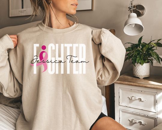 Discover Personalized breast cancer fighter shirt, sweatshirt, hoodie