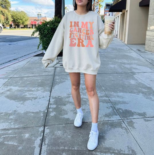 Discover In My Cancer Fighting Era Sweatshirt, Cancer Awarness