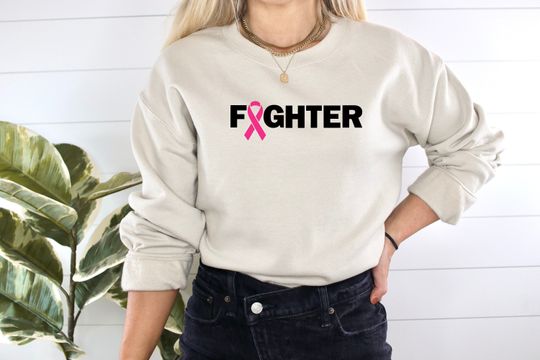 Discover Cancer Fighter Sweatshirt, Breast Cancer Warrior Shirt