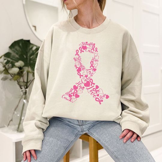 Discover Breast Cancer Hope Love Strength Cure Survivor Sweatshirt