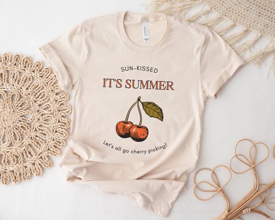 Discover It's Summer Cherry Shirt, Let's All Go Cherry Picking TShirt