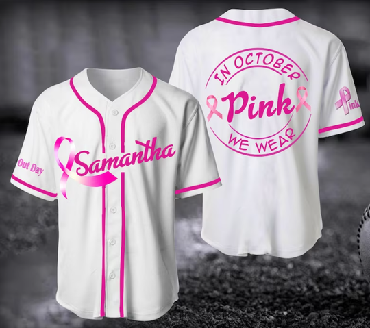 Discover Breast Cancer Unisex Baseball Jersey, Gift For Her Him, Christmas Gift