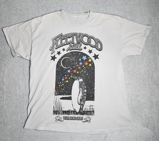 Discover Fleetwood Mac Penguin Portrait, Tour 2018-2019 White T-Shirt
