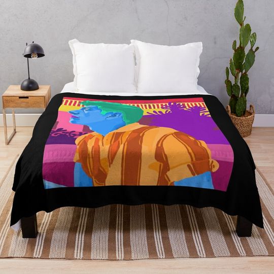 Discover Day Gift For Great Model Alex Turner Vintage Photograp Throw Blanket