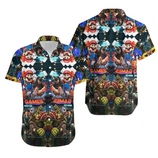 Discover Video Games The Movie 3D All Print Hawaiian Shirt