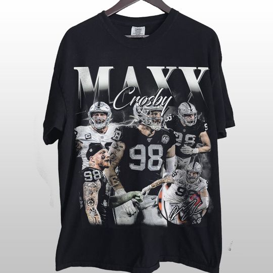 Discover Vintage 90s Graphic Style Maxx Crosby Shirt - Maxx Crosby Football T-Shirt