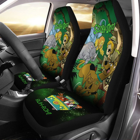 Discover Scooby Doo Cartoon Movie Characters Mystery Machine Car Seat Covers