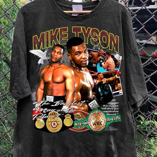 Discover Vintage 90s Graphic Style Mike Tyson T-Shirt, Mike Tyson Shirt