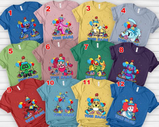 Discover Personalized Huggy Wuggy Poppy Playtime Shirt, Horror Game T-Shirt