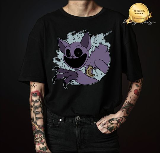 Discover Smiling Critters Cat Nap Poppy Playtime Shirt, Horror Game T-Shirt